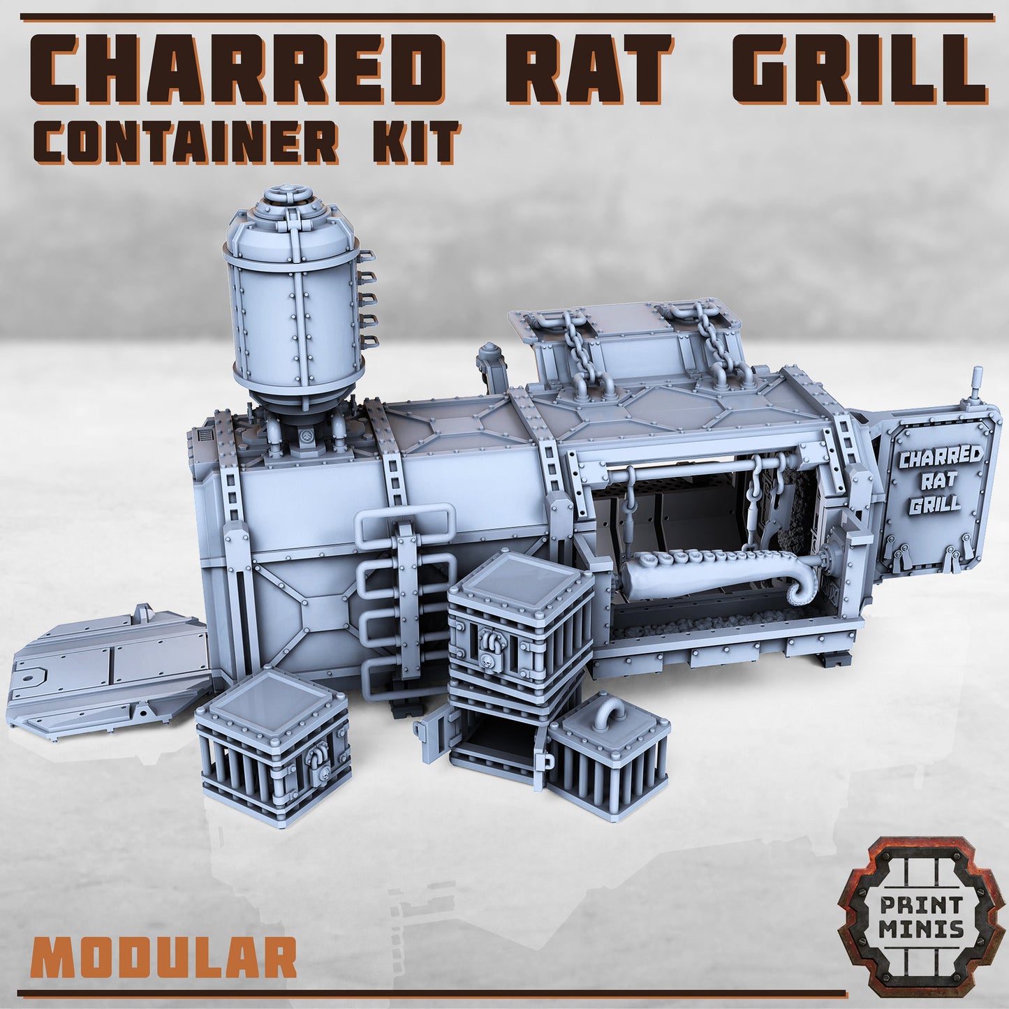 Charred Rat Grill - Scenery Kit - Print Minis