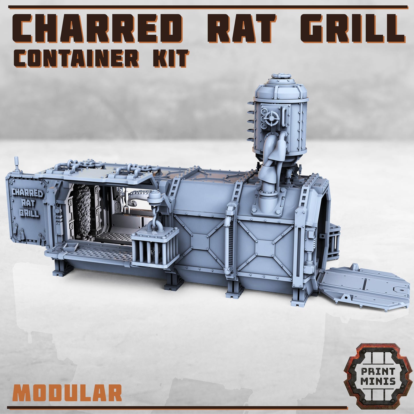 Charred Rat Grill - Scenery Kit - Print Minis