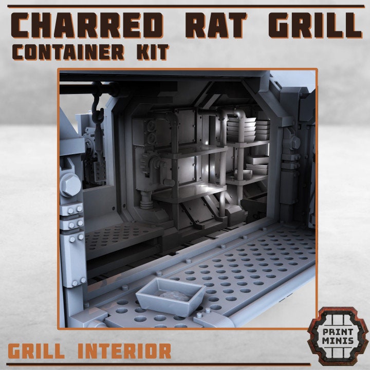 Charred Rat Grill - Scenery Kit - Print Minis