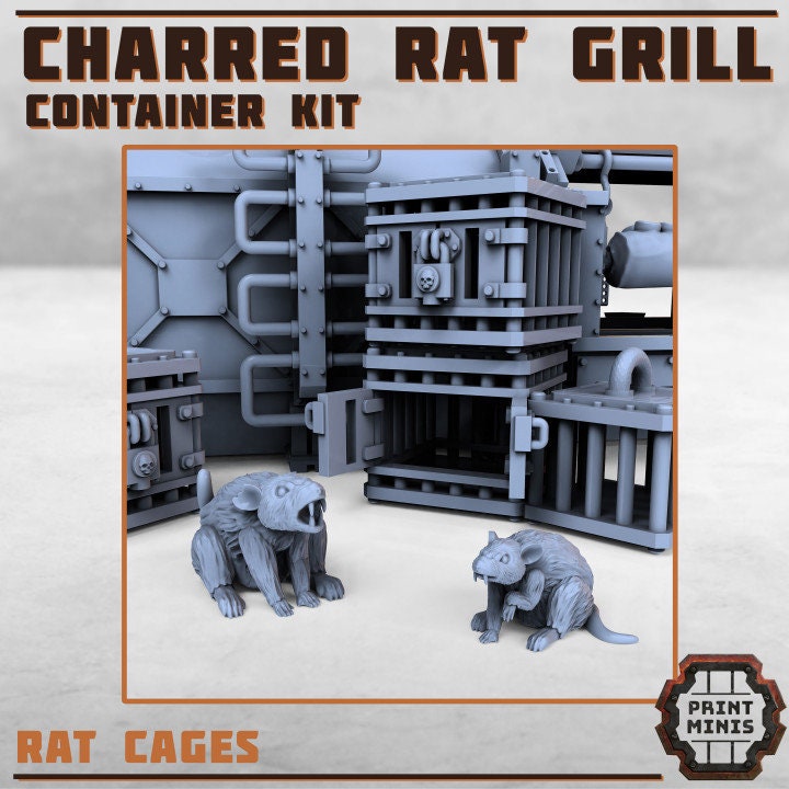 Charred Rat Grill - Scenery Kit - Print Minis