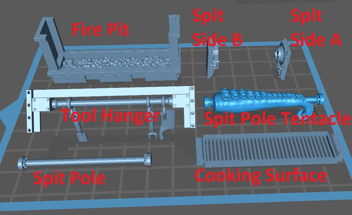 Charred Rat Grill - Scenery Kit - Print Minis