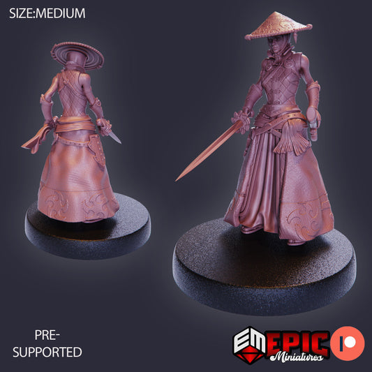 Warrior Monk - Female (3 Variants) - Epic Miniatures