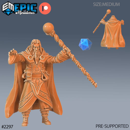 Wizard Adventurer (3 Variants Available) - Epic Miniatures