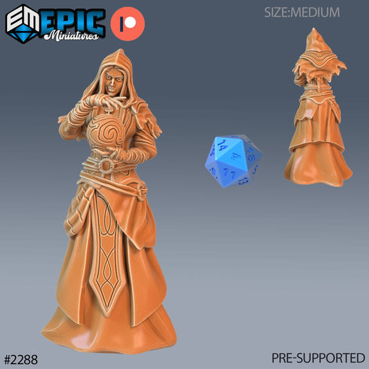 Arcane Sorceress (3 Variants Available) - Epic Miniatures