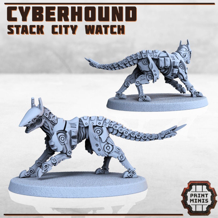 Cyber Hounds (3 Variants Available) - Print Minis