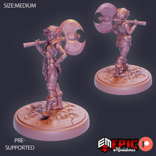 Half Dwarf Adventurer (3 Variants Available) - Epic Miniatures