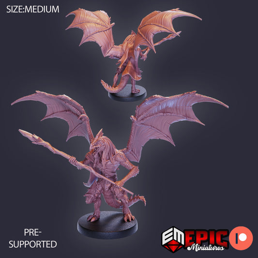 Draconic Demon White (3 Variants) - Epic Miniatures