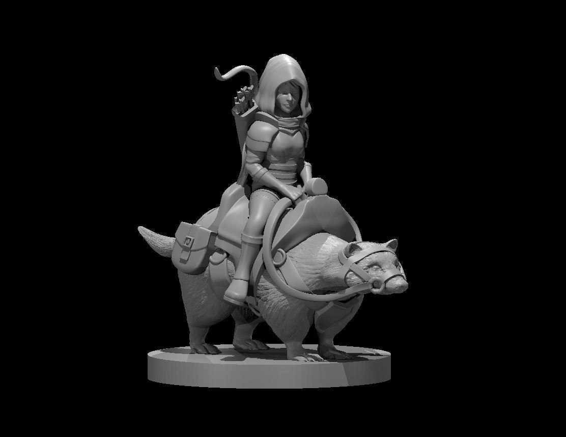 Halfling Ranger with Badger Mount - MZ4250