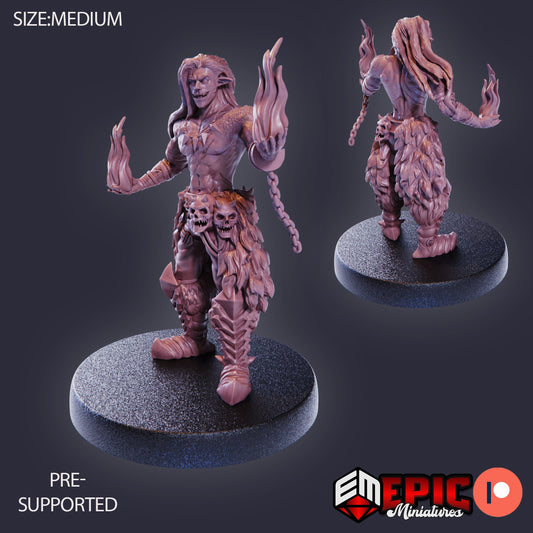 Fire Genasi (3 Variants Available) - Epic Miniatures