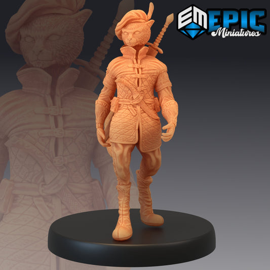 Tabaxi Black Cat Rogue (4 Variants) - Epic Miniatures
