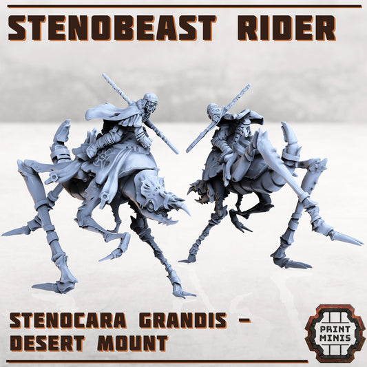 Stenobeast and Rider - Print Minis