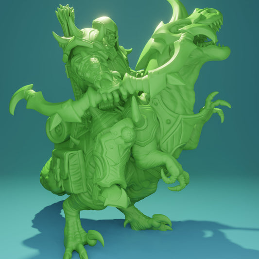 Orc riding a Velociraptor (3 Variants Available) - Brayan Nafarrate