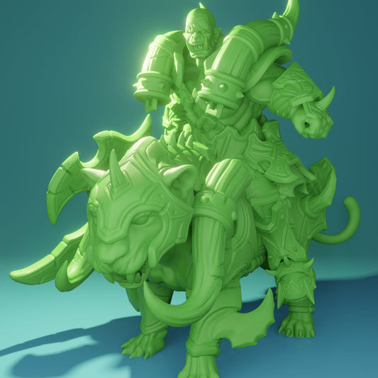 Orc riding a Panther (3 Variants Available) - Brayan Nafarrate