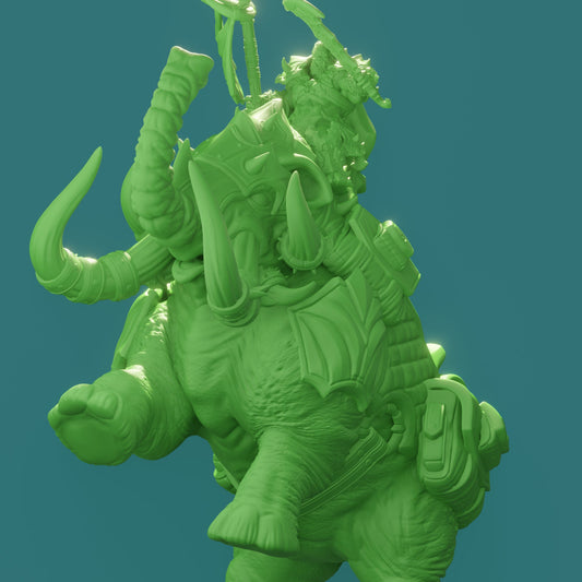Orc riding a Mammoth (3 Variants Available) - Brayan Nafarrate