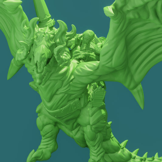 Orc riding a Dragon (3 Variants Available) - Brayan Nafarrate