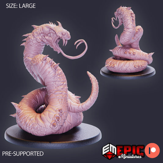 Giant Sand Snake (3 Variants Available) - Epic Miniatures