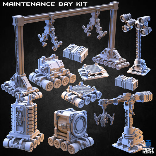 Maintenance Bay - Scenery Kit - Print Minis