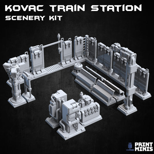 Kovac Train Station Accessories - Scenery Kit - Print Minis