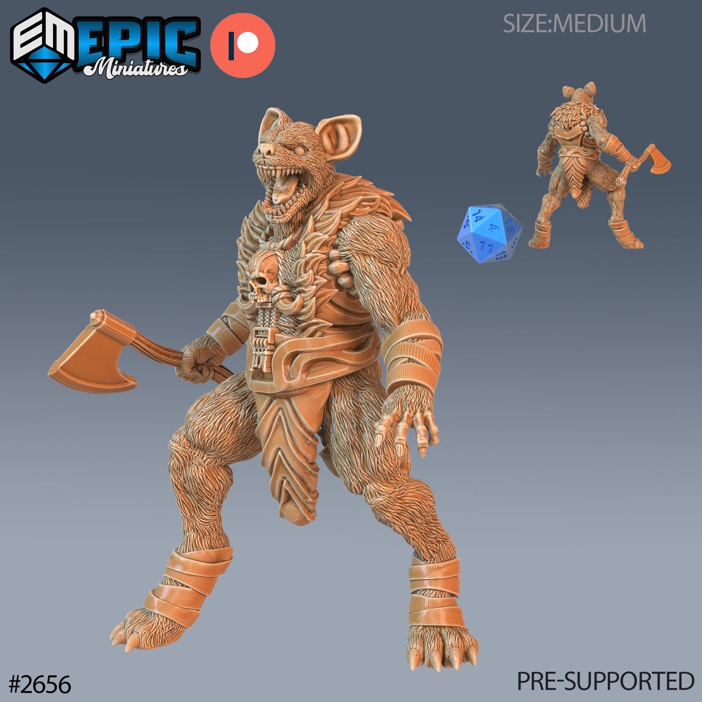 Prairie Gnoll (3 Variants Available) - Epic Miniatures