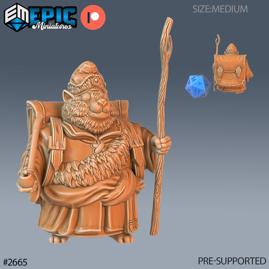 Travelling Hamster Monk (3 Variants Available) - Epic Miniatures