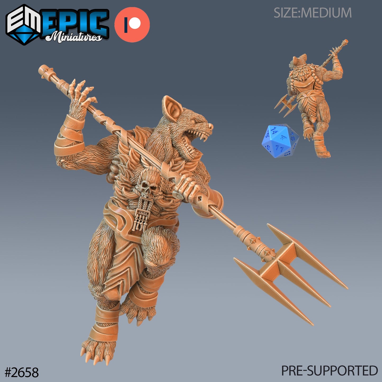 Prairie Gnoll (3 Variants Available) - Epic Miniatures