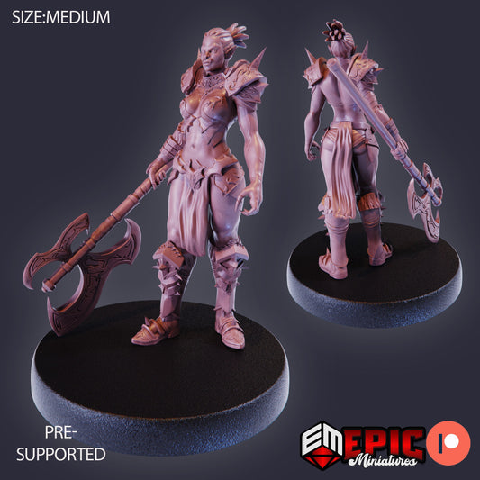 Orc Female Warrior (3 Variants) - Epic Miniatures