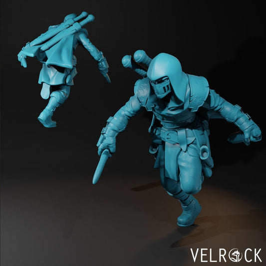 Male Human Rogue with Throwing Daggers - Velrock