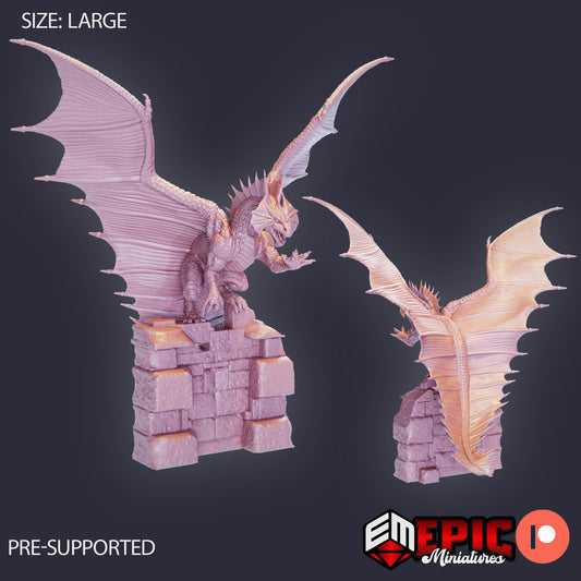 Brass Dragon (3 Variants Available) - Epic Miniatures