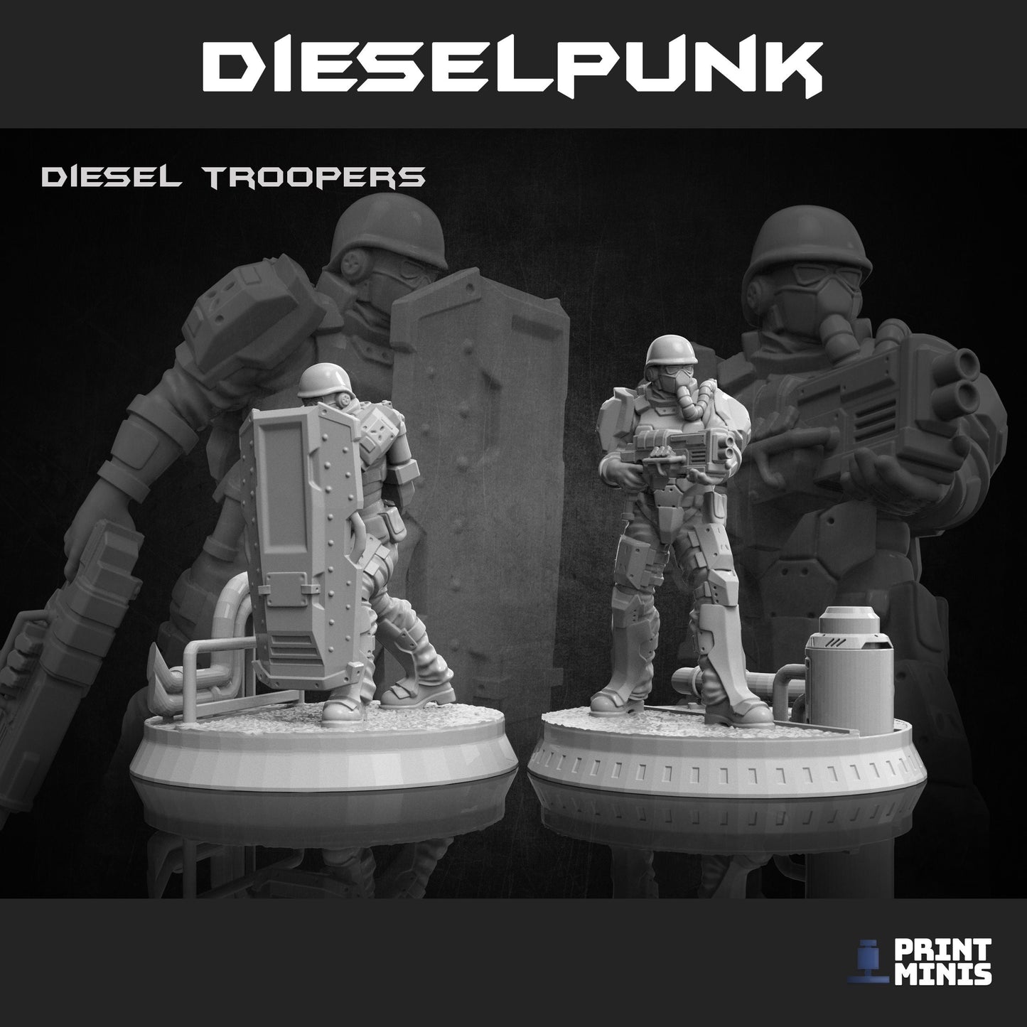 Volk Diesel Troopers (5 Variants Available) - Print Minis