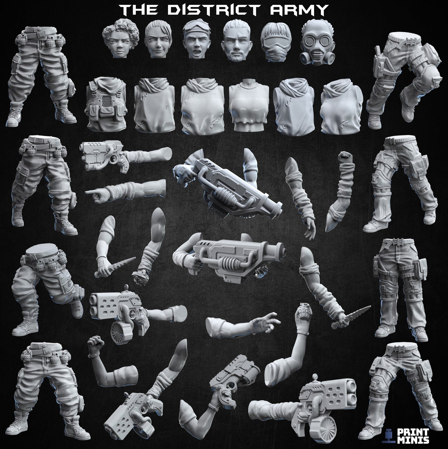 District Army - Modular Kit - Print Minis