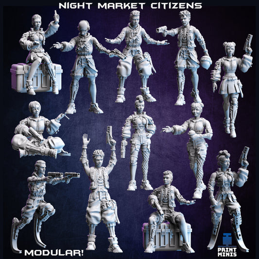 Night Market Citizens - Modular Kit - Print Minis