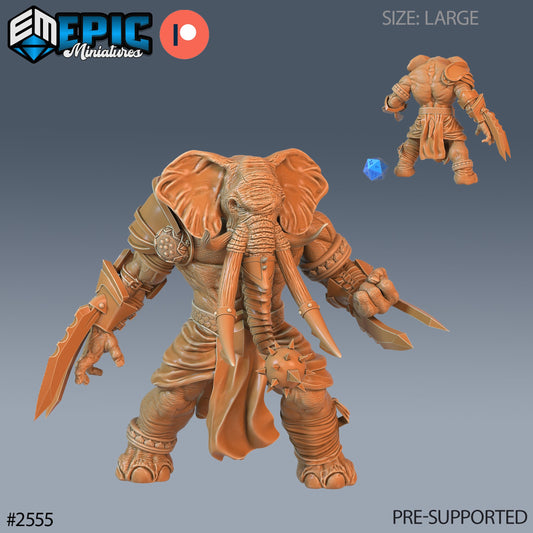 Elephant Folk Barbarians (3 Variants Available) - Epic Miniatures