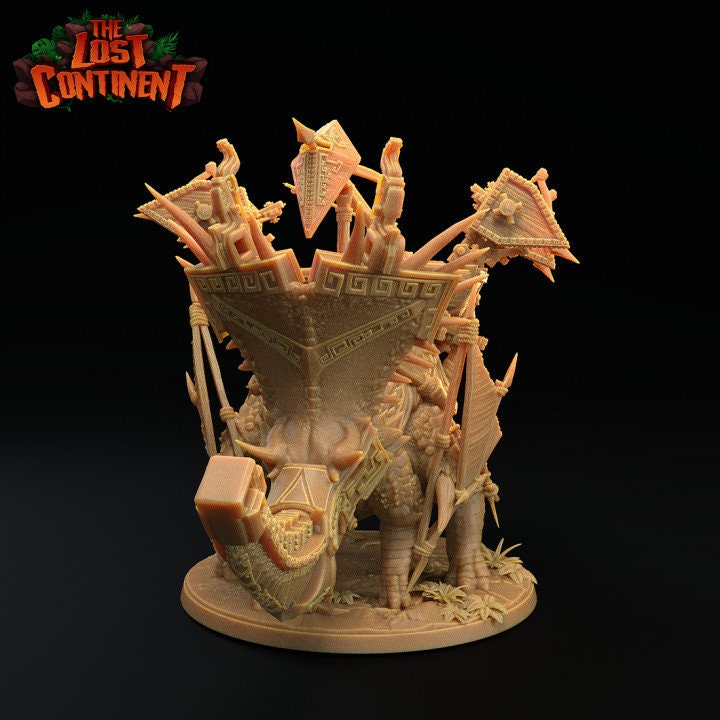 Brutaceratops, Armoured with Platform (3 Variants Available) - Dragon Trapper's Lodge