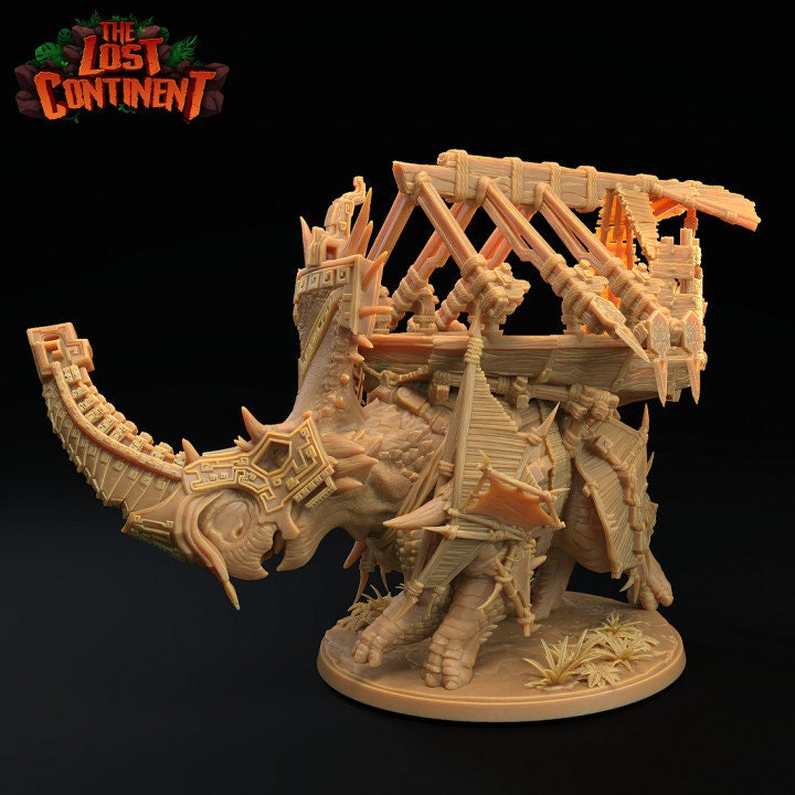 Brutaceratops, Armoured with Platform (3 Variants Available) - Dragon Trapper's Lodge