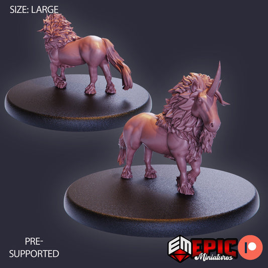Maned Unicorn (4 Variants) - Epic Miniatures