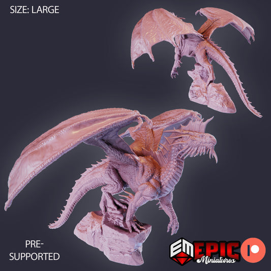 Silver Dragon (3 Variants Available) - Epic Miniatures