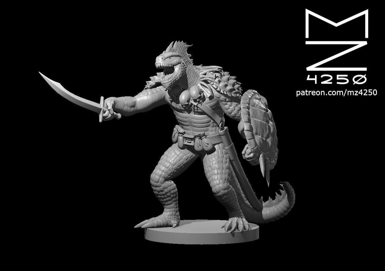 Lizardfolk Fighter (4 Variants Available) - MZ4250