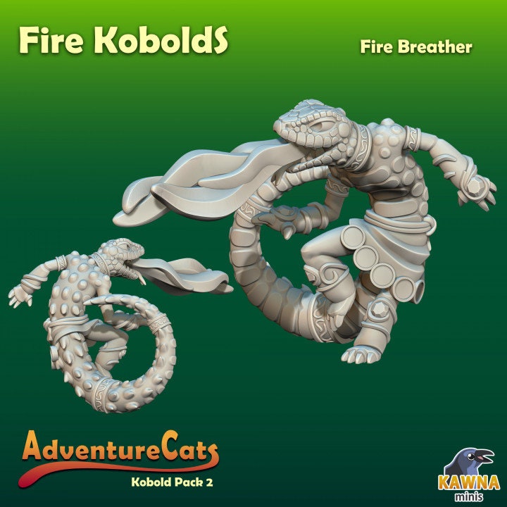 Fire Kobold (5 Variants Available) - Kawna Minis