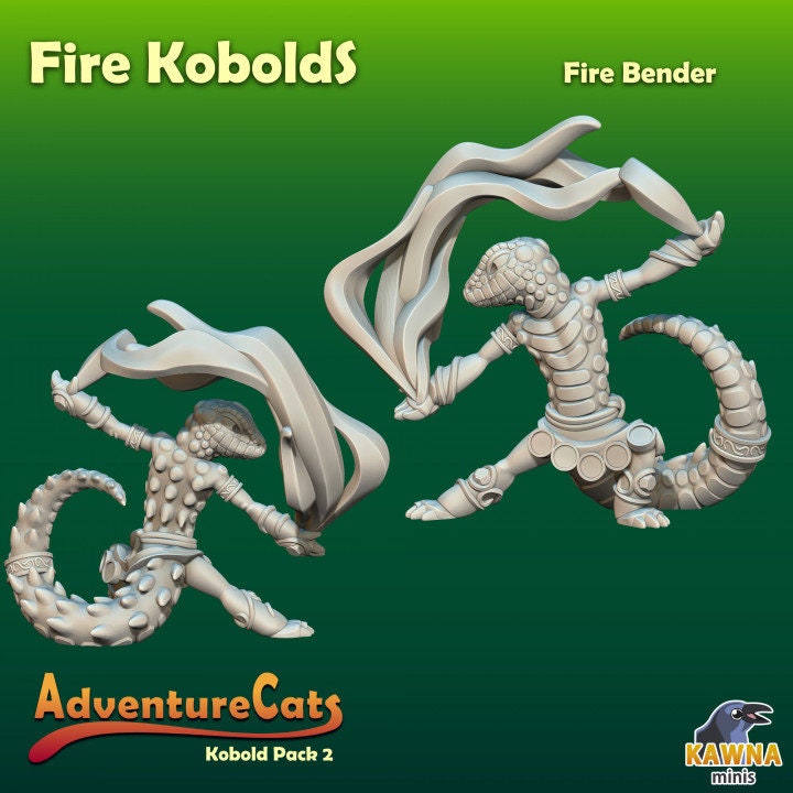 Fire Kobold (5 Variants Available) - Kawna Minis