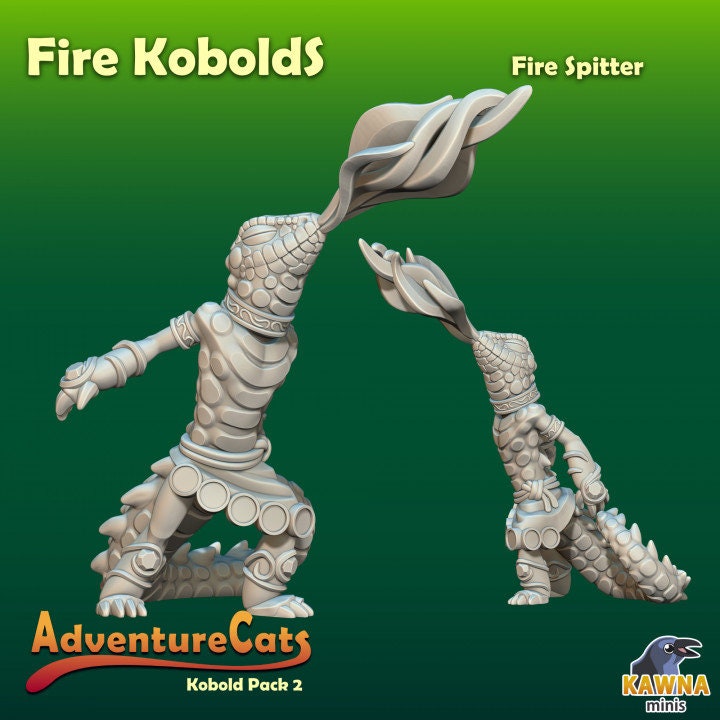 Fire Kobold (5 Variants Available) - Kawna Minis