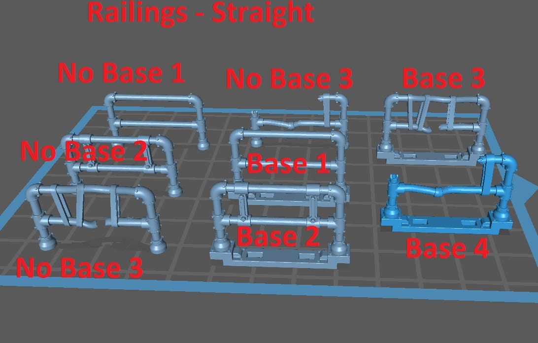 Stack City Terrain Part 2, Railings Update - Scenery Kit - Print Minis