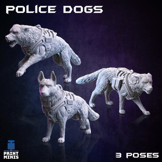 Police Dog (3 Variants Available) - Printed Minis