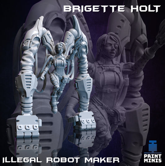 Brigitte Holt - Robot Maker (2 Variants Available) - Print Minis