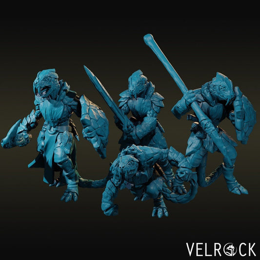 Lizardfolk Warrior Pack (4 Variants Available) - Velrock