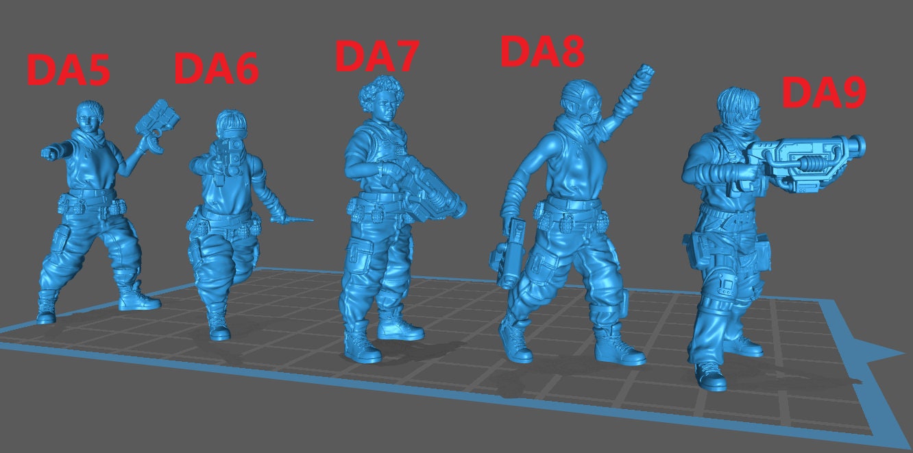 District Army - Whole Poses (13 Variants Available) - Print Minis