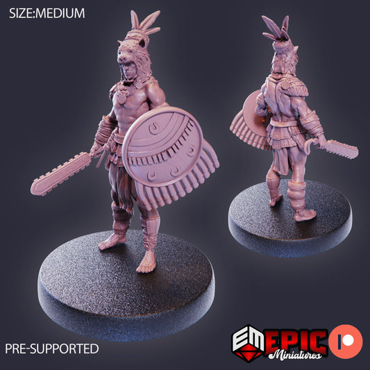 Jaguar Warrior (3 Variants Available) - Epic Miniatures
