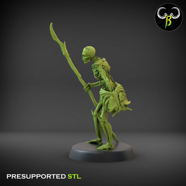 Flesh Skeleton Lance Set 2 (6 Variants Available) - Clay Beast Creations