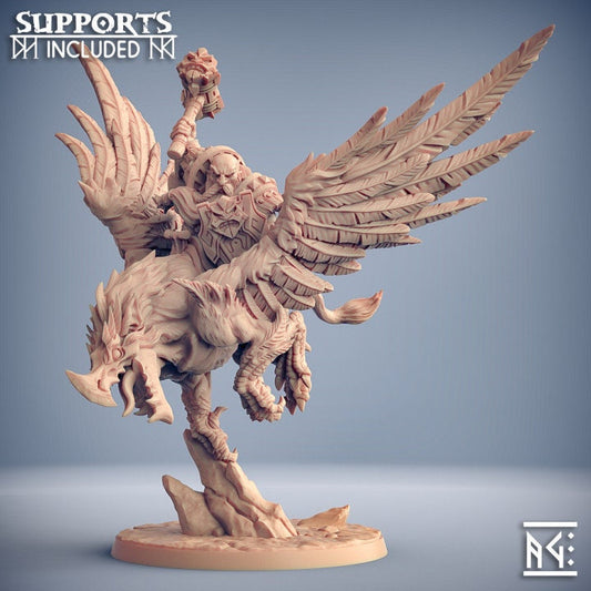 Alvar Riding a Gryphon (2 Variants Available) - Artisan Guild