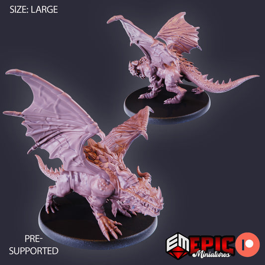 Cave Dragon (3 Variants) - Epic Miniatures