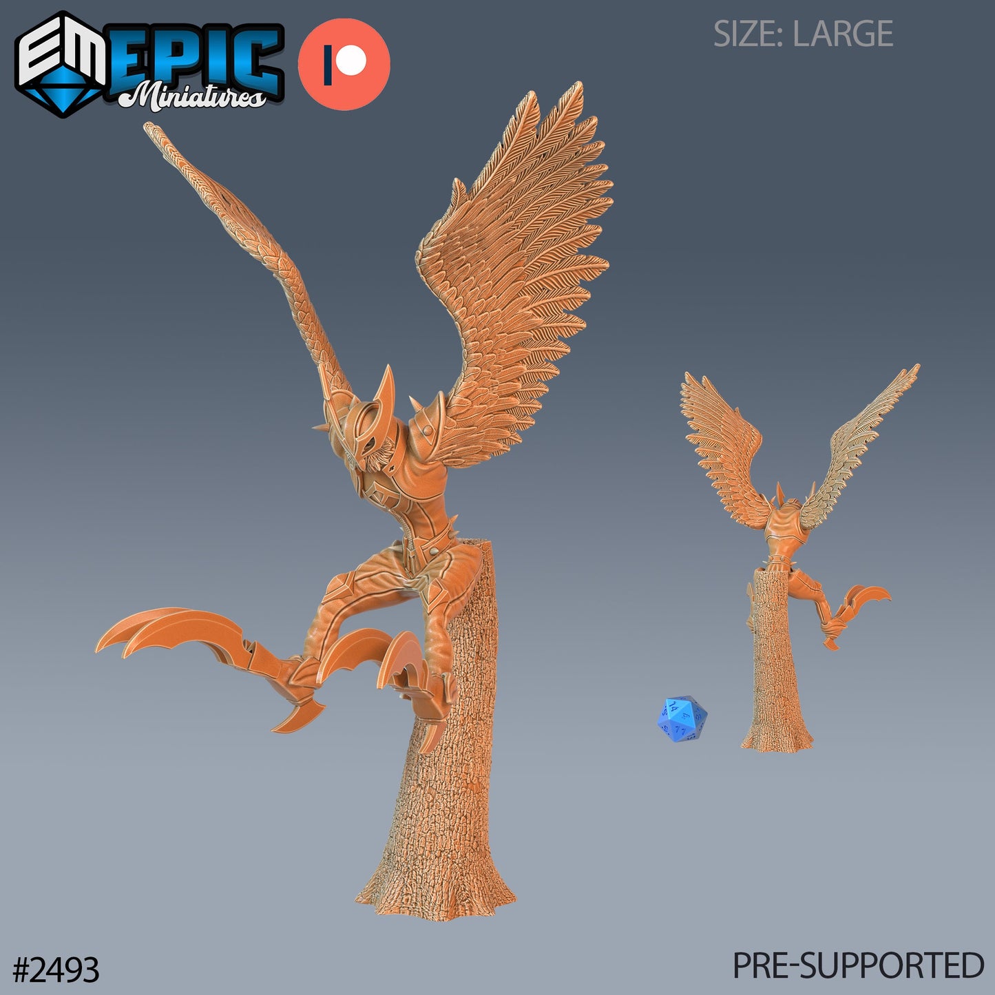 Owl Harpy (3 Variants Available) - Epic Miniatures
